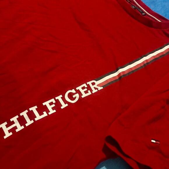 Tommy Hilfiger Vertical Stripe Logo Tee - Picture 2 of 6